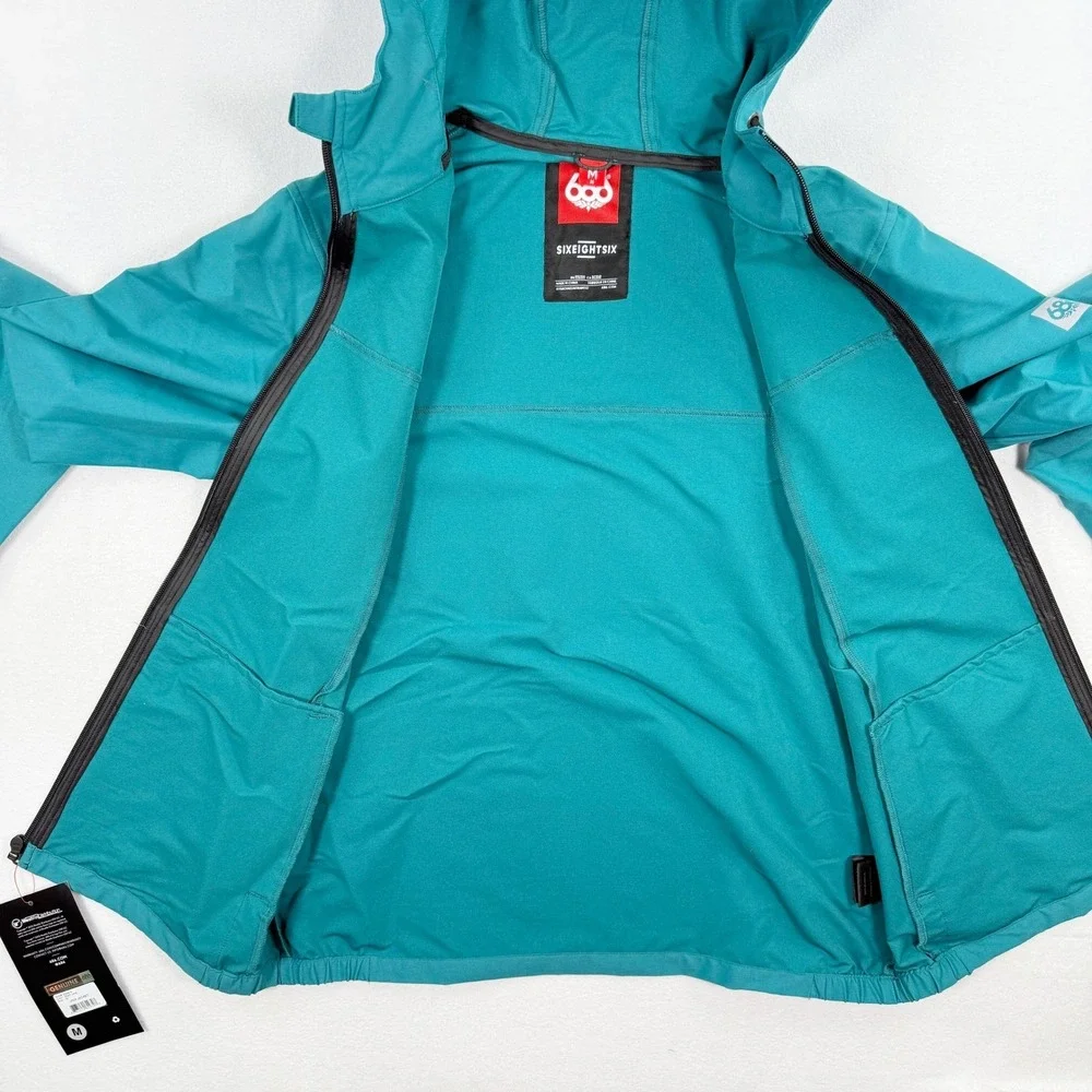 686 Unix Hooded Jacket Deep Lake Blue Size M Mens KCR915, NEW‎